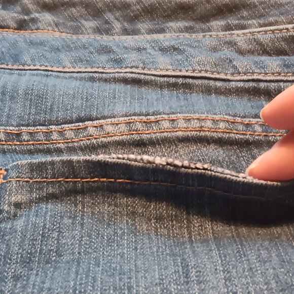 Old Navy women's plus size lot of 2 cropped capri ankle blue denim jeans sz 24 - Picture 9 of 15